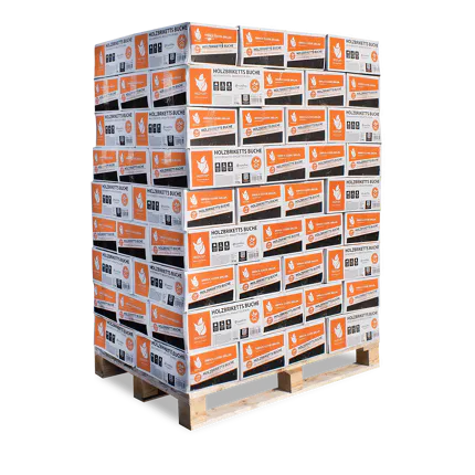 BBQ-Buchenholzbriketts 54 x 18 kg Heizwert: ≥ 5,0 kWh/kg Asche: ≤ 1,0