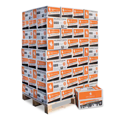 BBQ-Buchenholzbriketts 54 x 18 kg Heizwert: ≥ 5,0 kWh/kg Asche: ≤ 1,0