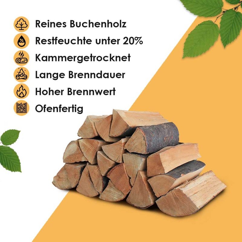 Premium Brennholz Buche 25 cm, 1,6 srm / 1RM – Bild 2